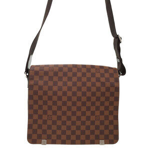 Louis Vuitton Damier Ebene Leather District NM Shoulder Bag Brown
